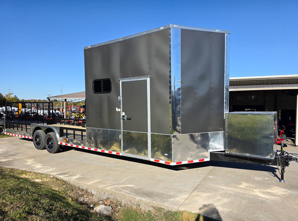 8.5x30 Charcoal V-Nose Hybrid 9.5 Interior (2) 7000LB Axles Front Right 