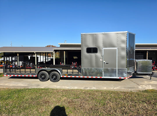 8.5x30 Charcoal V-Nose Hybrid 9.5 Interior (2) 7000LB Axles Right Side 