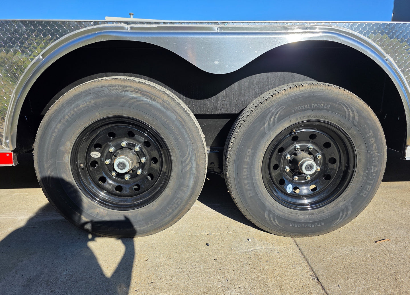 8.5x30 Charcoal V-Nose Hybrid 9.5 Interior (2) 7000LB Axles Tires 