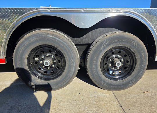 8.5x30 Charcoal V-Nose Hybrid 9.5 Interior (2) 7000LB Axles Tires 