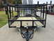 7x12 Straight Deck Utility Trailer 4ft Ladder Racks with 1.5 FT Mesh (2) 3500lb Axle Front 
