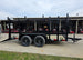 7x12 Straight Deck Utility Trailer 4ft Ladder Racks with 1.5 FT Mesh (2) 3500lb Axle Right Side Gate Down
