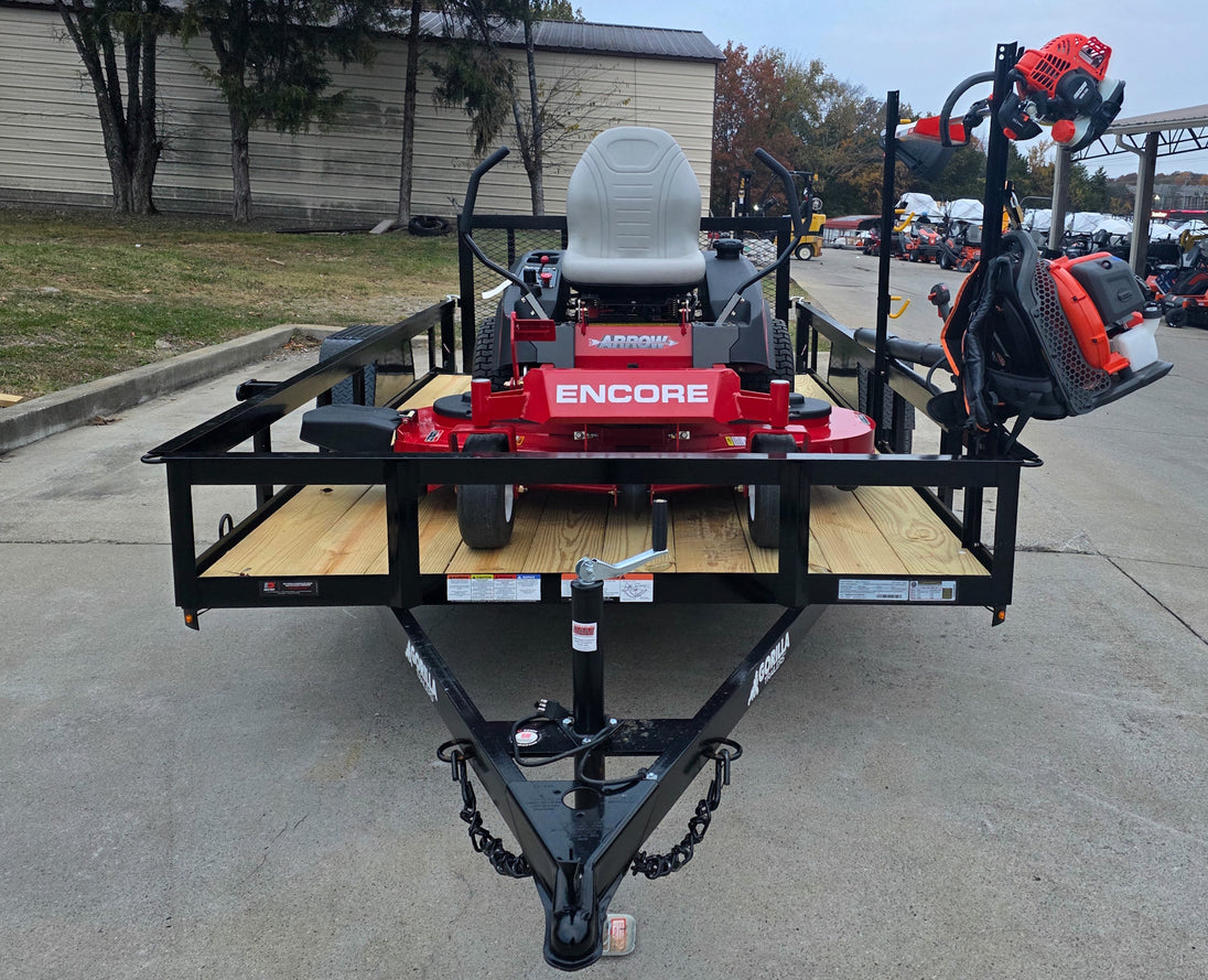 Encore Arrow EA6OXP24LS 60" Zero Turn Mower Handheld Utility with Racks Package Front 