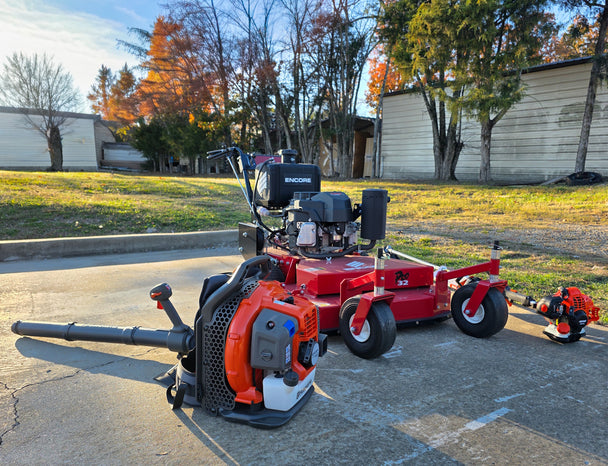 Encore EW32FS481V 32" Stand On Zero Turn Mower Handheld Package Left Side 
