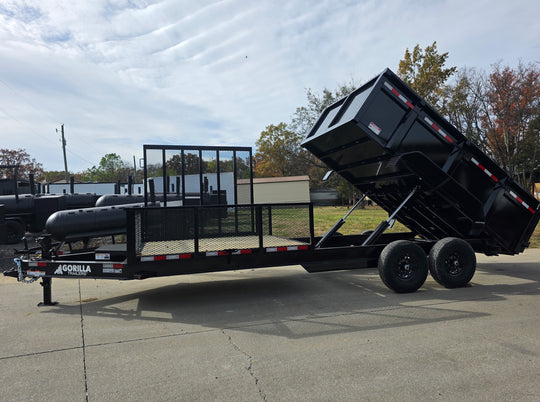 7x20 Hybrid Dump Utility Trailer with 3ft Sides Equipment (2) 7K Axles - SLE Equipment - 1