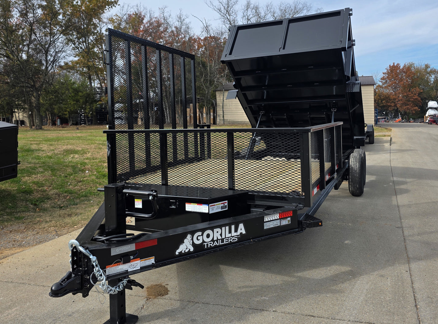 7x20 Hybrid Utility Dump Trailer 2ft Sides with Box (2) 7K Axles - SLE Equipment - 2