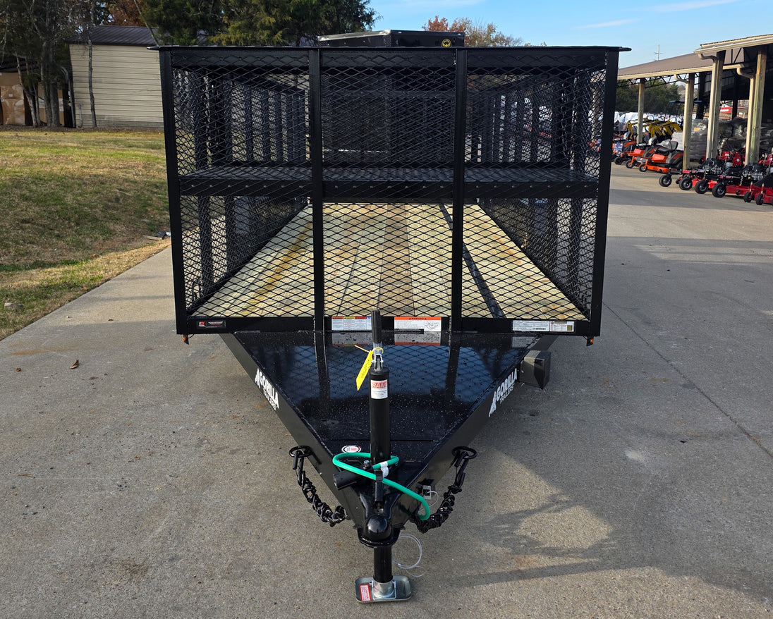 6.4x16 Utility Trailer Straight Deck 4ft Mesh Sides with Basket (2) 3,500lb Axles - SLE Equipment - 3
