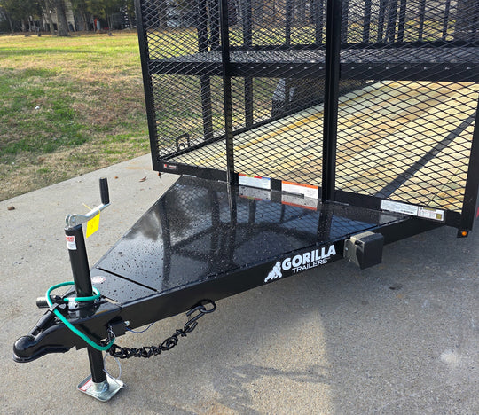 6.4x16 Utility Trailer Straight Deck 4ft Mesh Sides with Basket (2) 3,500lb Axles - SLE Equipment - 15