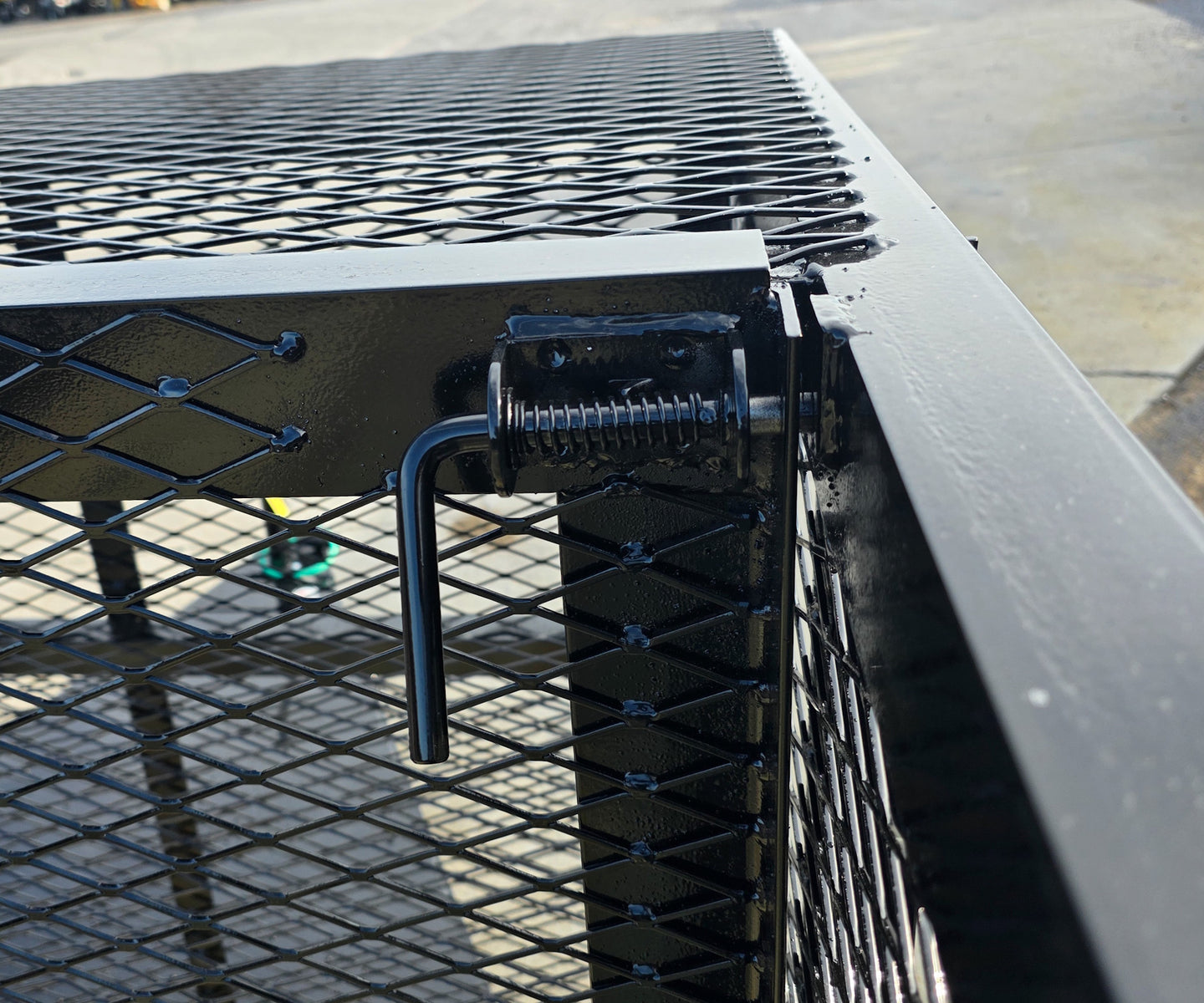 6.4x16 Utility Trailer Straight Deck 4ft Mesh Sides with Basket (2) 3,500lb Axles - SLE Equipment - 14