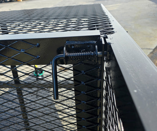 6.4x16 Utility Trailer Straight Deck 4ft Mesh Sides with Basket (2) 3,500lb Axles - SLE Equipment - 14