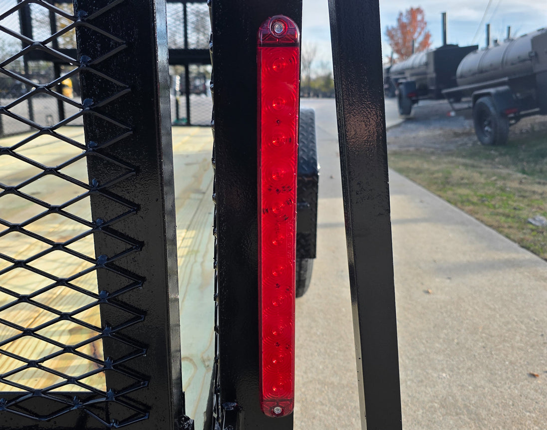 6.4x16 Utility Trailer Straight Deck 4ft Mesh Sides with Basket (2) 3,500lb Axles - SLE Equipment - 20