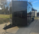 8.5x24 Hybrid Trailer Black with Black Out Package (2) 7000k Axles Front Left 