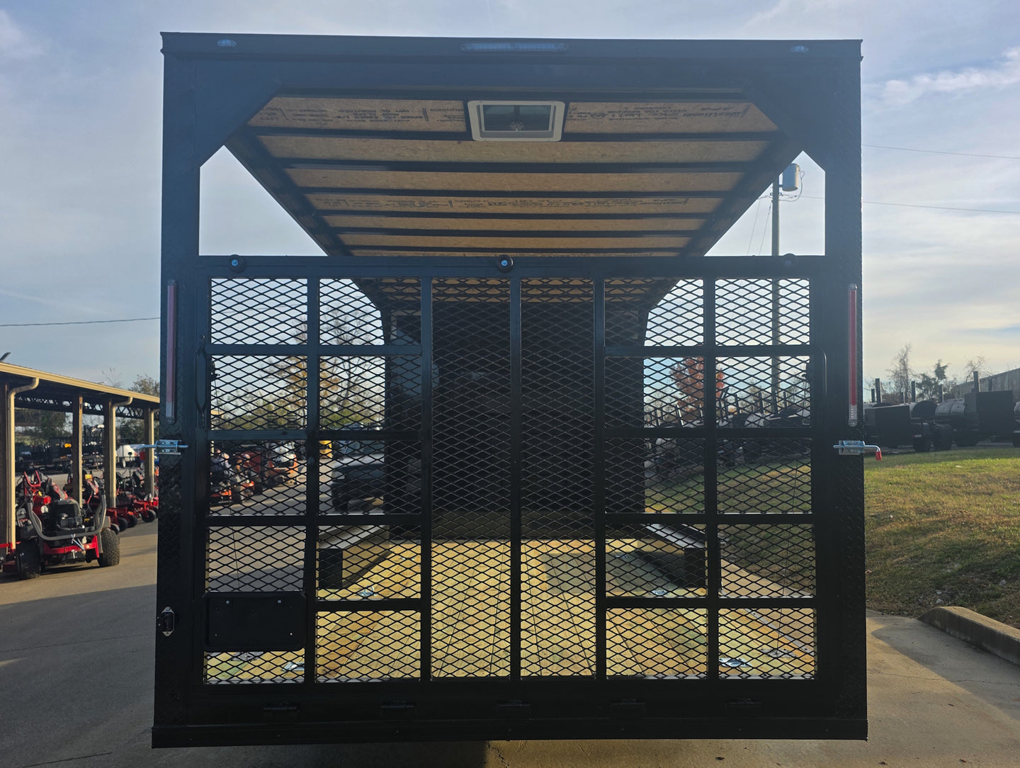 8.5x24 Hybrid Trailer Black with Black Out Package (2) 7000k Axles Rear