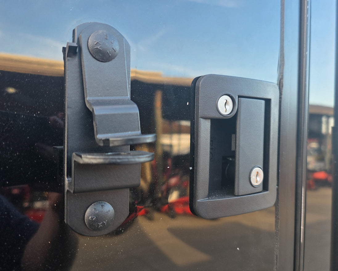 8.5x24 Hybrid Trailer Black with Black Out Package (2) 7000k Axles Side door Lock 