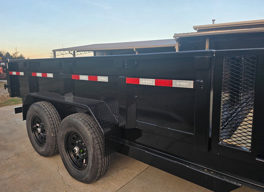 7x20 Hybrid Utility Dump Trailer 2ft Sides with Box (2) 7K Axles - SLE Equipment - 19