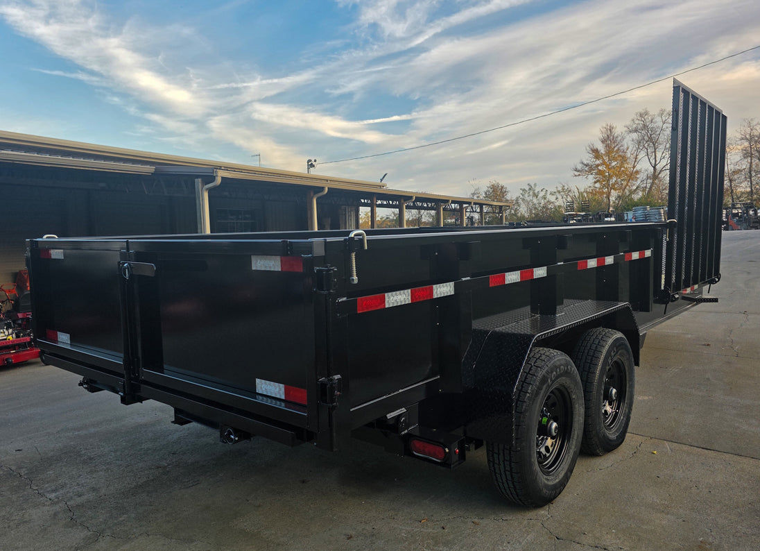 7x20 Hybrid Utility Dump Trailer 2ft Sides with Box (2) 7K Axles - SLE Equipment - 8