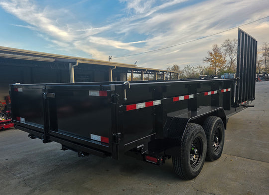 7x20 Hybrid Utility Dump Trailer 2ft Sides with Box (2) 7K Axles - SLE Equipment - 8