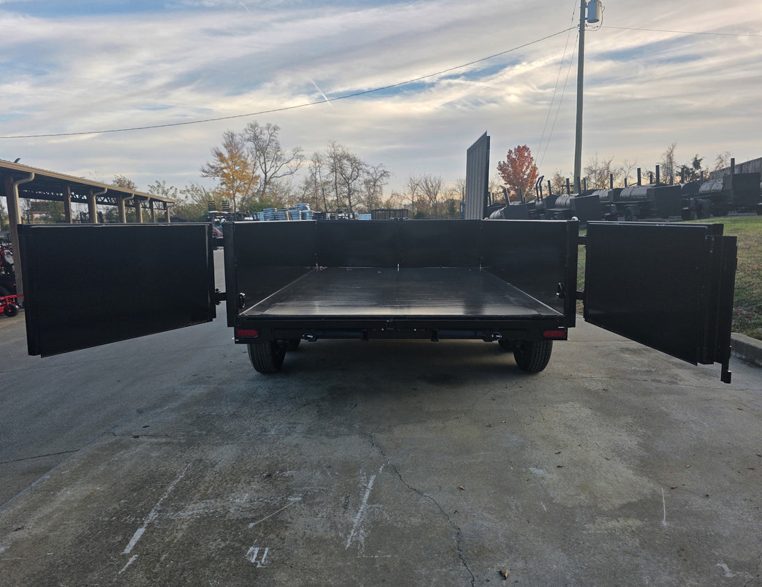 7x20 Hybrid Utility Dump Trailer 2ft Sides with Box (2) 7K Axles - SLE Equipment - 14