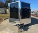 8.5x20 Black V-Nose Enclosed Trailer with Silver ATP (2) 52000lb Axles Front 