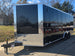 8.5x20 Black V-Nose Enclosed Trailer with Silver ATP (2) 52000lb Axles Front Left Side 