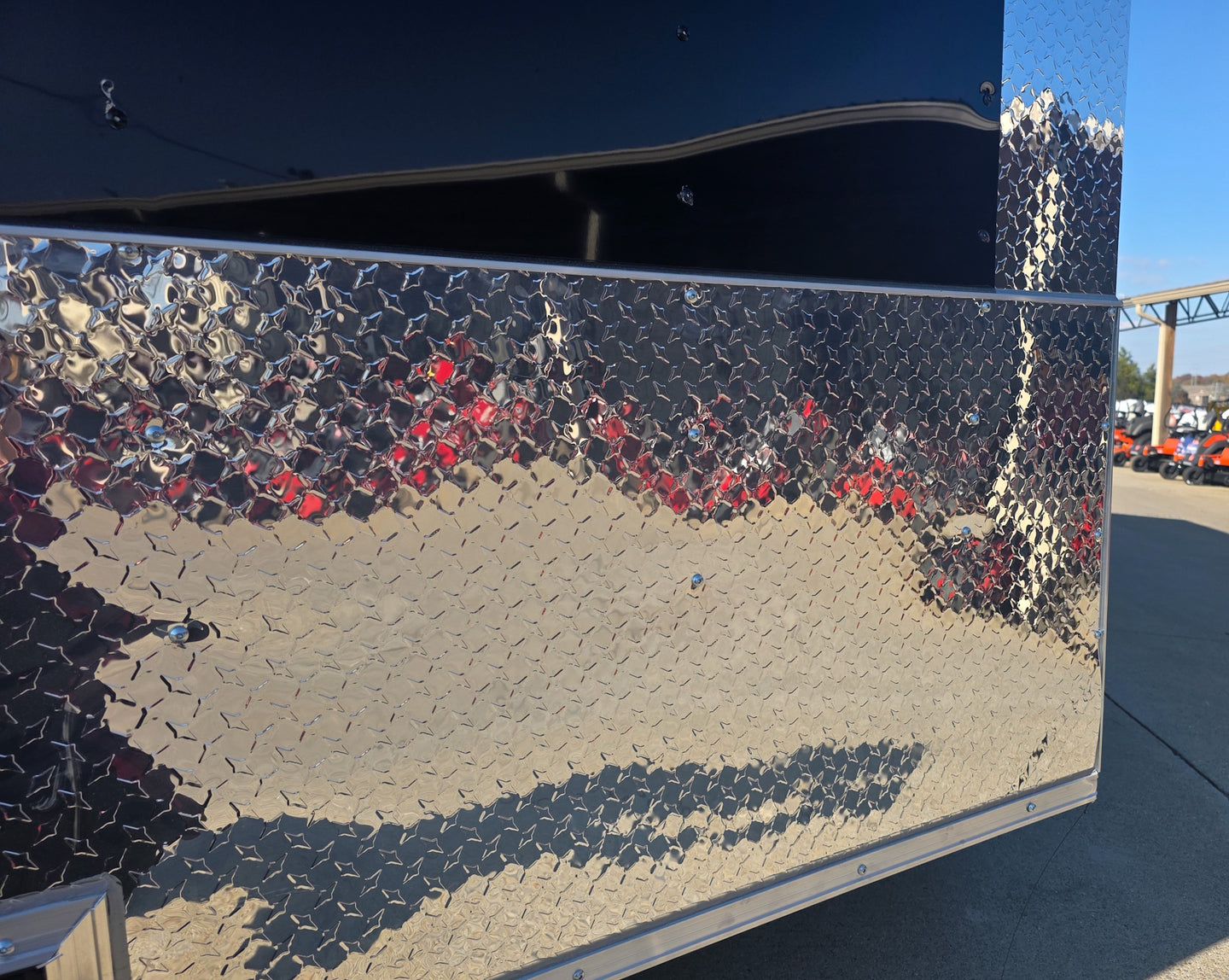 8.5x20 Black V-Nose Enclosed Trailer with Silver ATP (2) 52000lb Axles Silver ATP