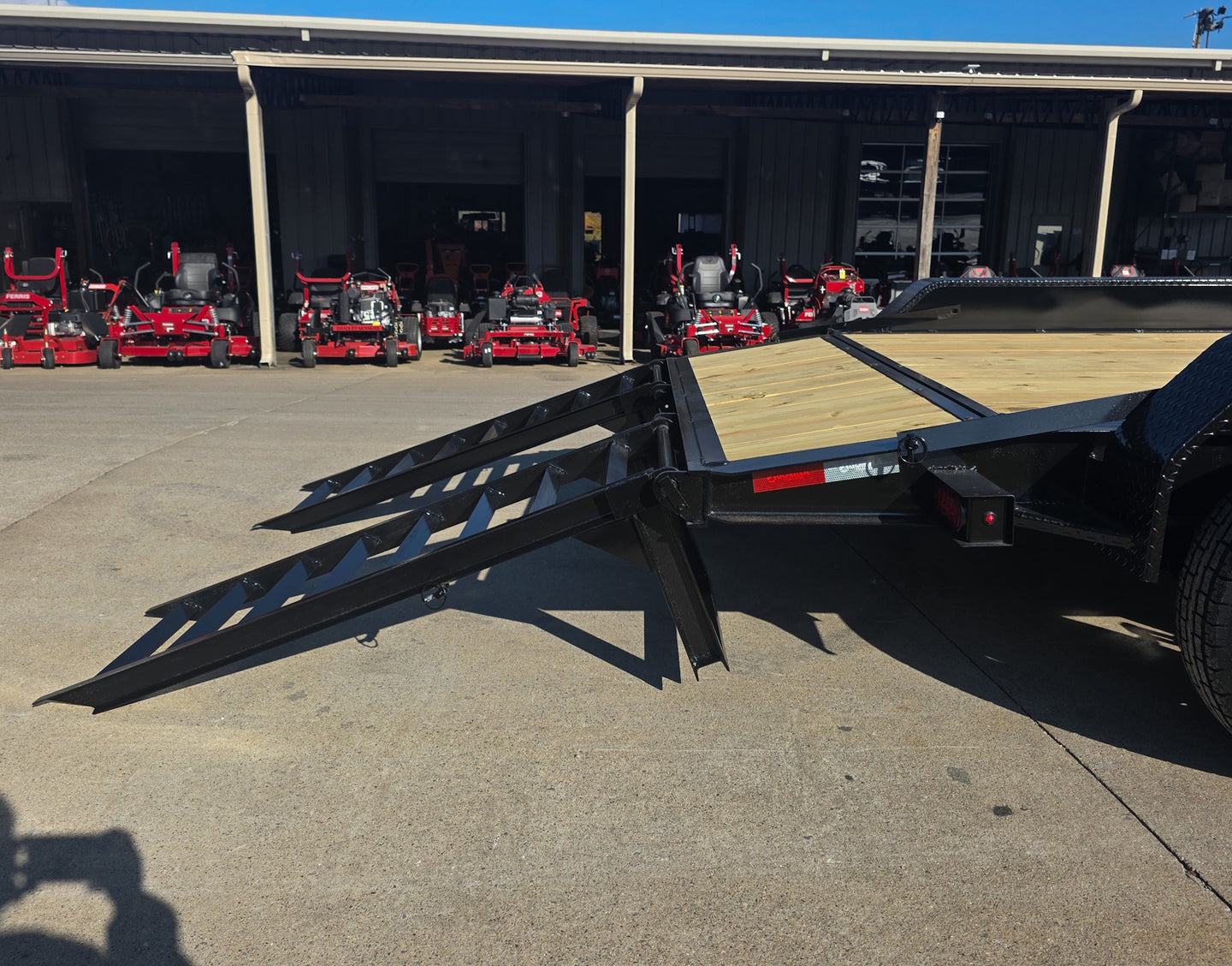 7x14 IBeam Equipment Trailer (2) 5200lb Axles with Stand - Up Ramps 10K GVWR - SLE Equipment - 10