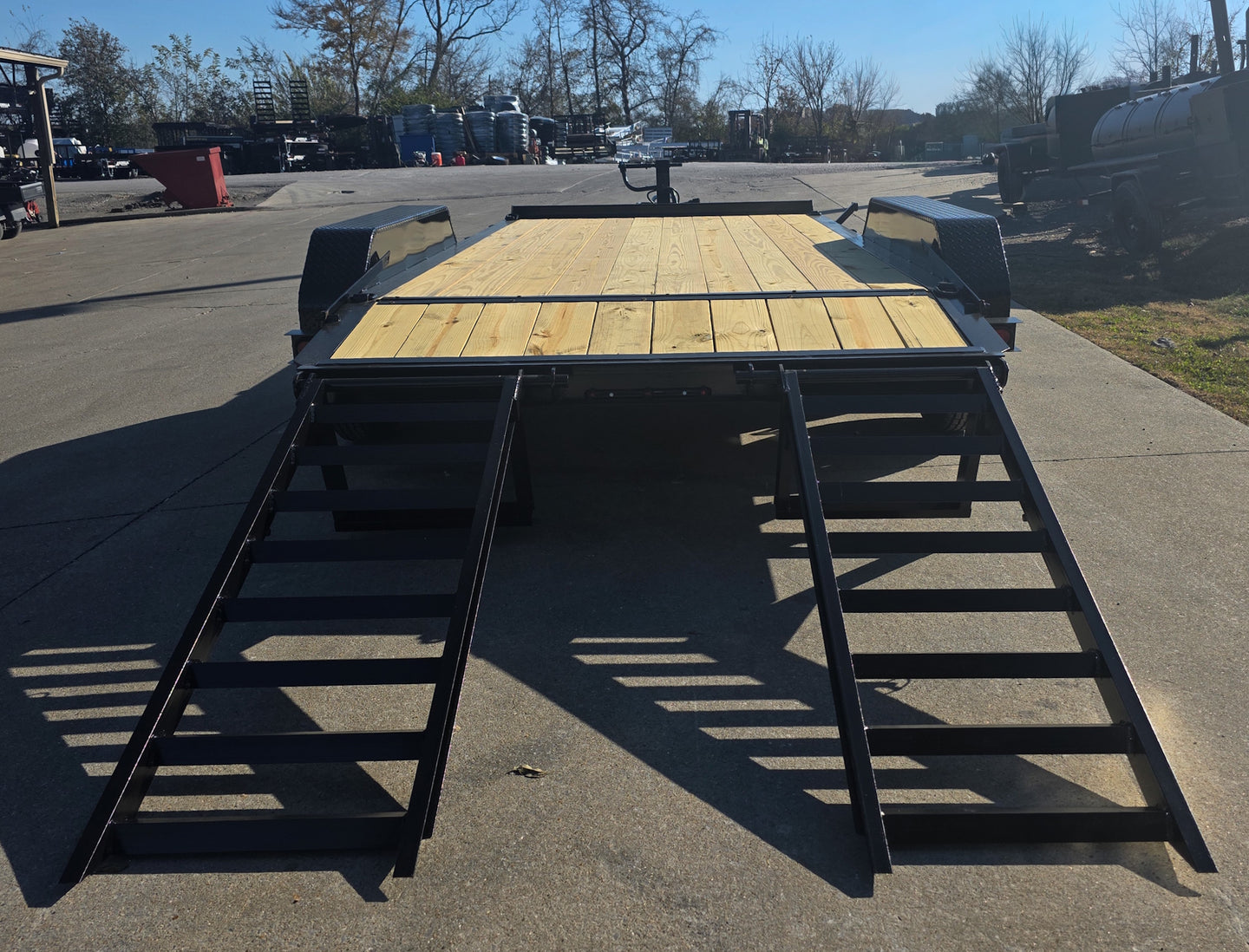 7x14 IBeam Equipment Trailer (2) 5200lb Axles with Stand - Up Ramps 10K GVWR - SLE Equipment - 9