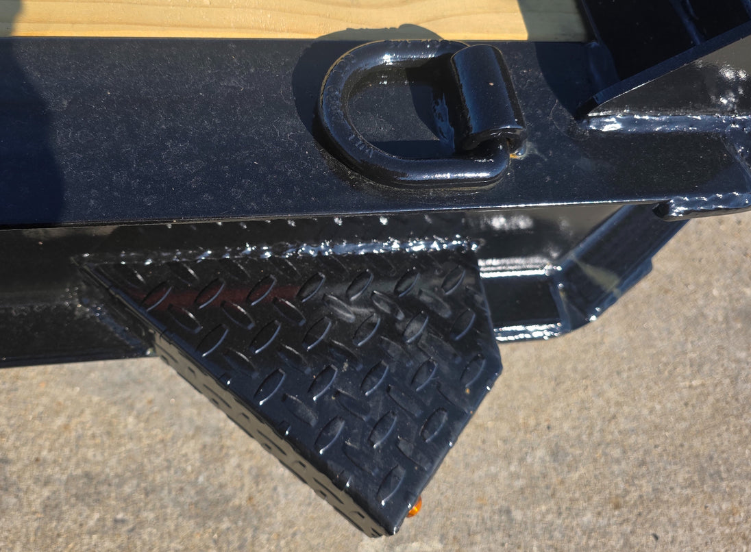 7x14 IBeam Equipment Trailer (2) 5200lb Axles with Stand - Up Ramps 10K GVWR - SLE Equipment - 16