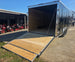 8.5x20 Black V-Nose Enclosed Trailer with Silver ATP (2) 52000lb Axles Left Rear  Right Rear Ramp Down