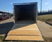 8.5x20 Black V-Nose Enclosed Trailer with Silver ATP (2) 52000lb Axles Rear Ramp Down