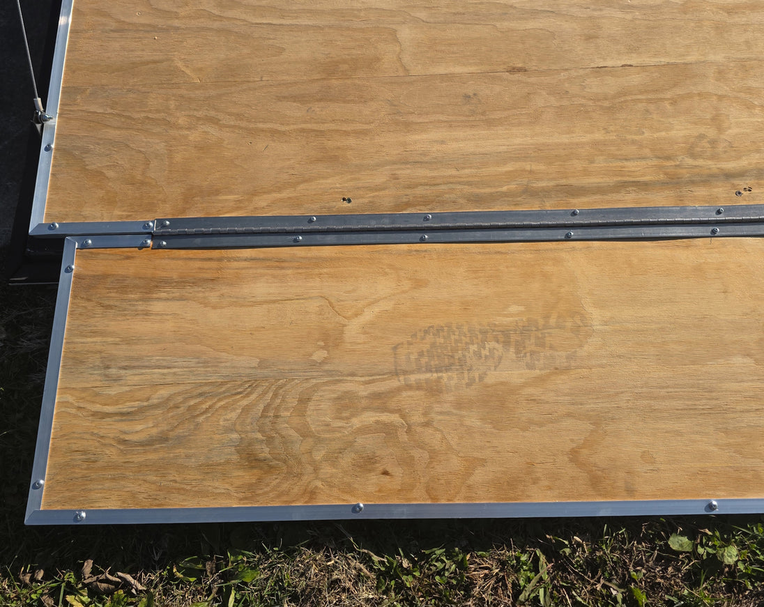 8.5x20 Black V-Nose Enclosed Trailer with Silver ATP (2) 52000lb Axles Ramp Flap