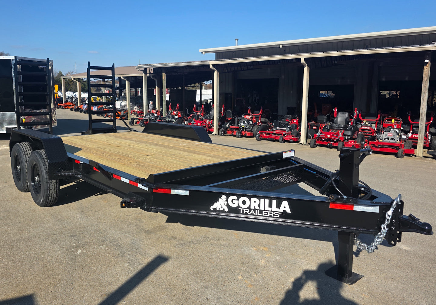 7x14 IBeam Equipment Trailer (2) 5200lb Axles with Stand - Up Ramps 10K GVWR - SLE Equipment - 1