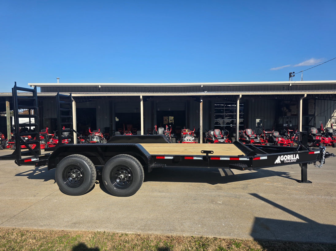 7x14 IBeam Equipment Trailer (2) 5200lb Axles with Stand - Up Ramps 10K GVWR - SLE Equipment - 4