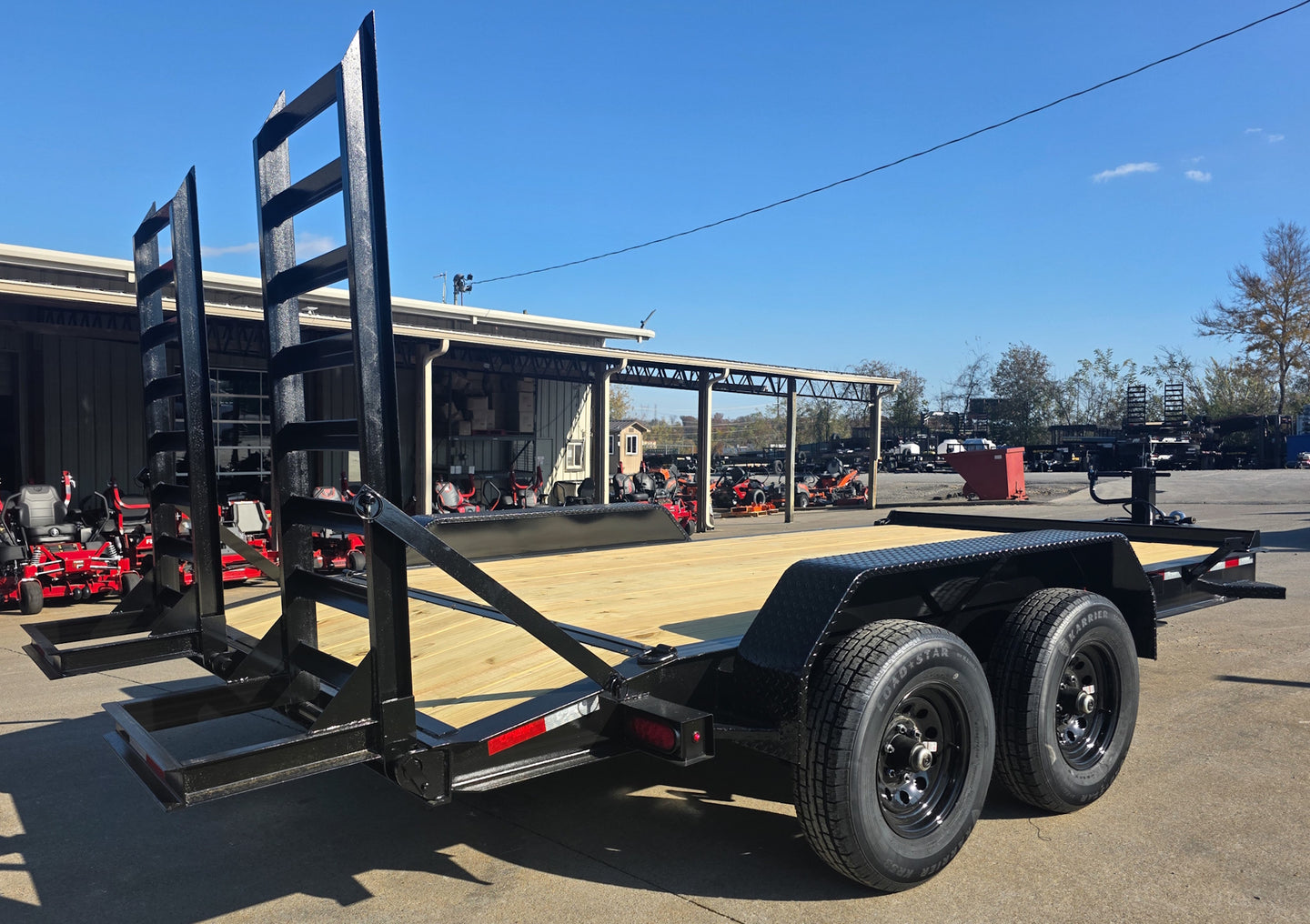 7x14 IBeam Equipment Trailer (2) 5200lb Axles with Stand - Up Ramps 10K GVWR - SLE Equipment - 5