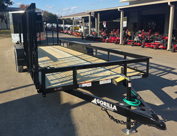 6.4x18 Straight Deck Utility Trailer with Side Gate (2) 3,500lb Axle Front Right 