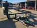 6.4x18 Straight Deck Utility Trailer with Side Gate (2) 3,500lb Axle Front Right 