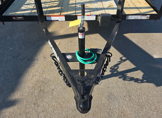 6.4x18 Straight Deck Utility Trailer with Side Gate (2) 3,500lb Axle Jack