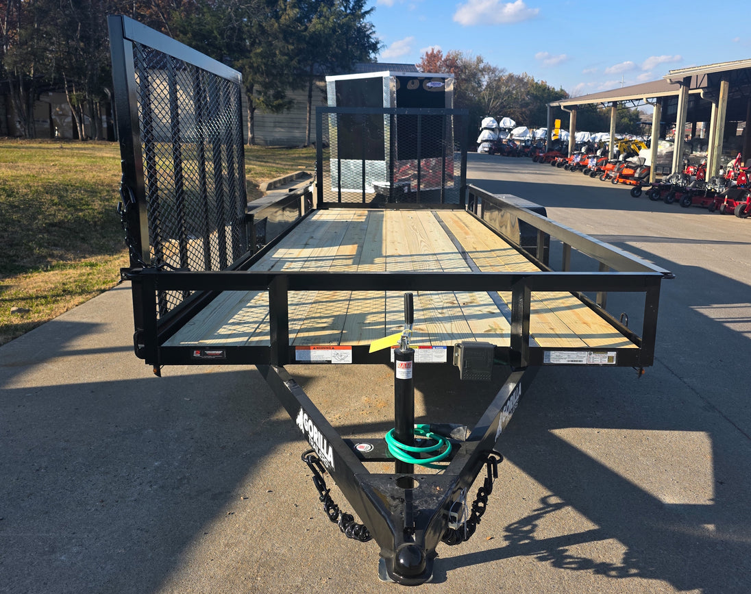 6.4x18 Straight Deck Utility Trailer with Side Gate (2) 3,500lb Axle Front 