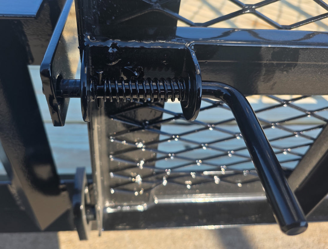 6.4x18 Straight Deck Utility Trailer with Side Gate (2) 3,500lb Axle Side Gate Latch