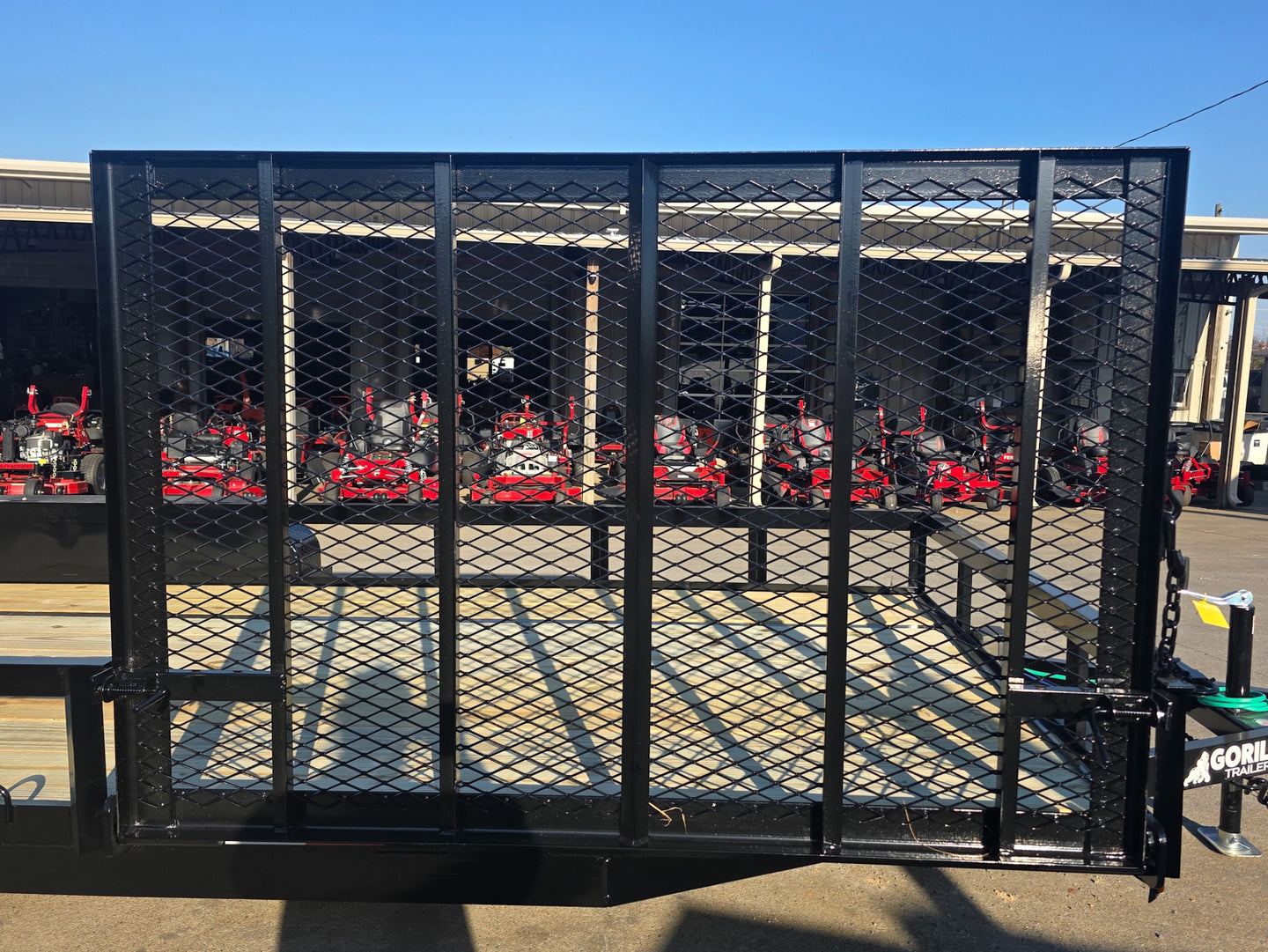 6.4x18 Straight Deck Utility Trailer with Side Gate (2) 3,500lb Axle Front Side Gate 