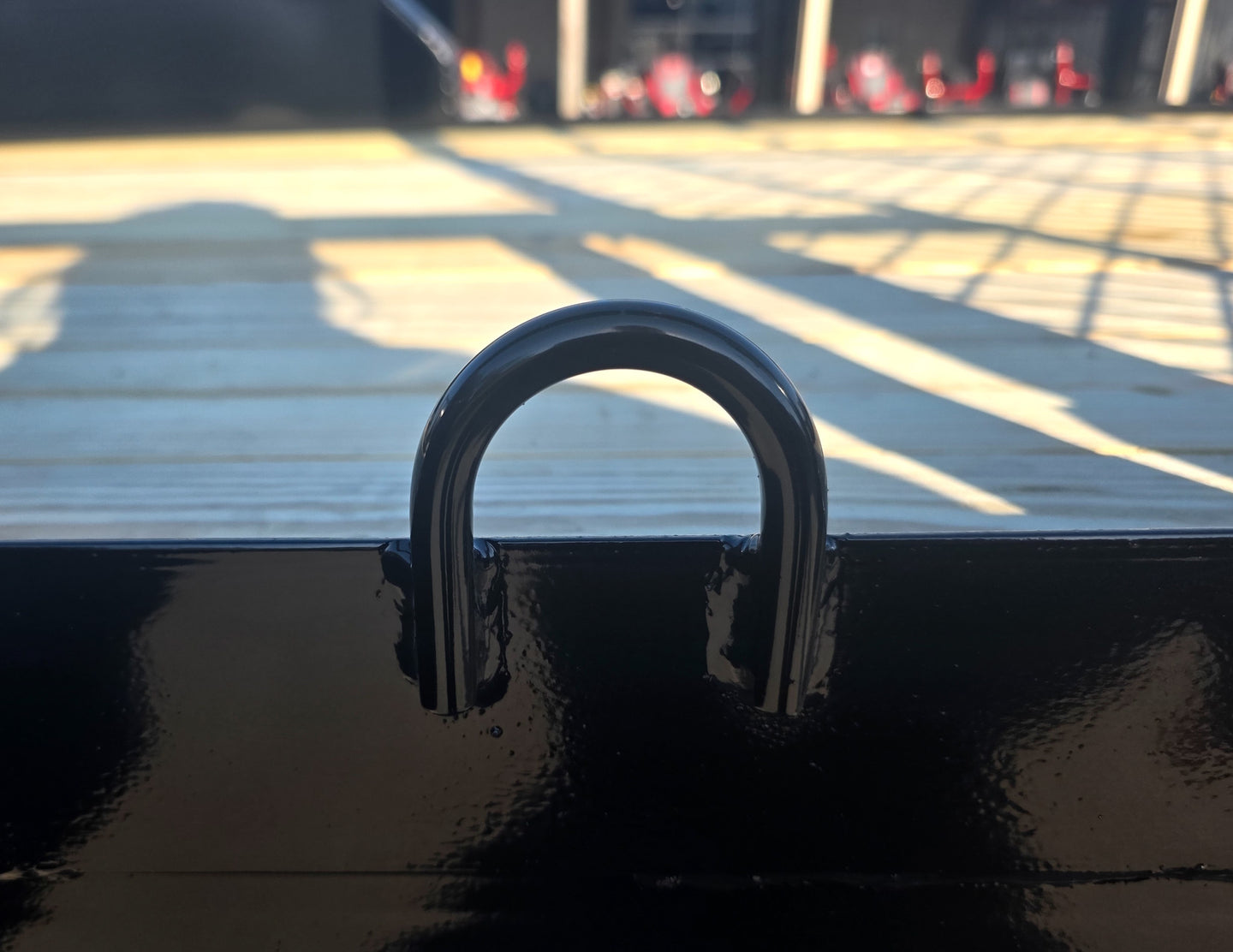 6.4x18 Straight Deck Utility Trailer with Side Gate (2) 3,500lb Axle D-Ring