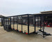 7x20 Dovetail Utility Trailer 4ft Mesh Sides (2) 3,500lb Axles - SLE Equipment - 1