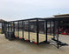 7x20 Dovetail Utility Trailer 4ft Mesh Sides (2) 3,500lb Axles - SLE Equipment - 1