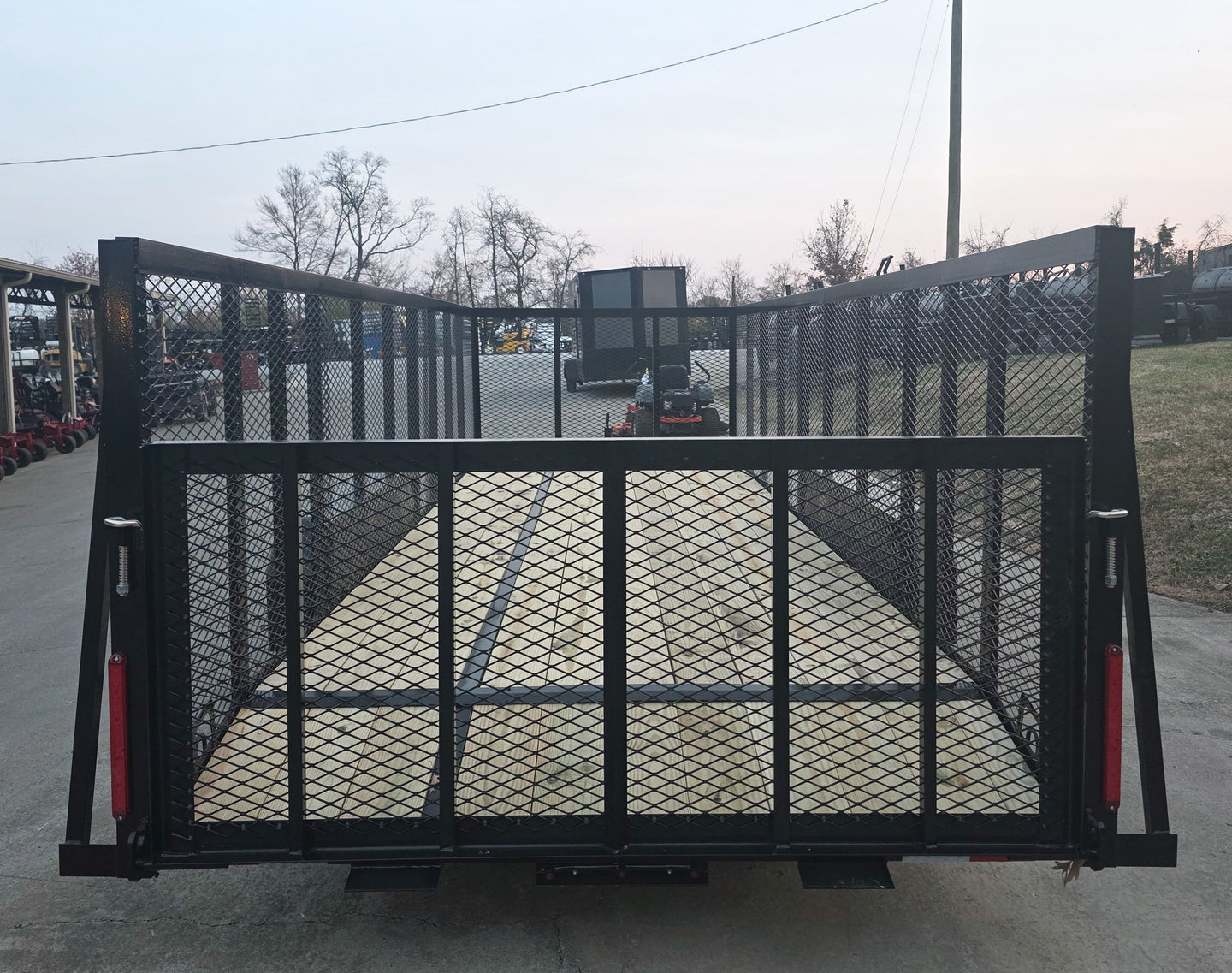 7x20 Dovetail Utility Trailer 4ft Mesh Sides (2) 3,500lb Axles - SLE Equipment - 9