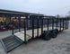 7x20 Dovetail Utility Trailer 4ft Mesh Sides (2) 3,500lb Axles - SLE Equipment - 13