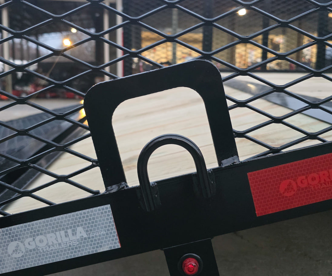 7x20 Dovetail Utility Trailer 4ft Mesh Sides (2) 3,500lb Axles - SLE Equipment - 17