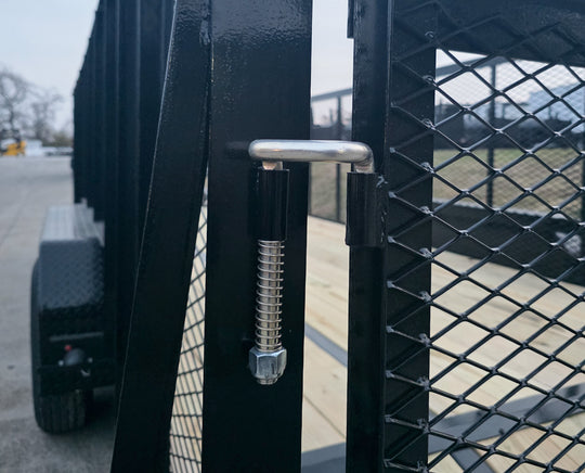 7x20 Dovetail Utility Trailer 4ft Mesh Sides (2) 3,500lb Axles - SLE Equipment - 18