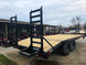 8.5x20 I-Beam Deckover Trailer (2) 7K Axles Stand-Up Ramps 14K GVWR Right Rear