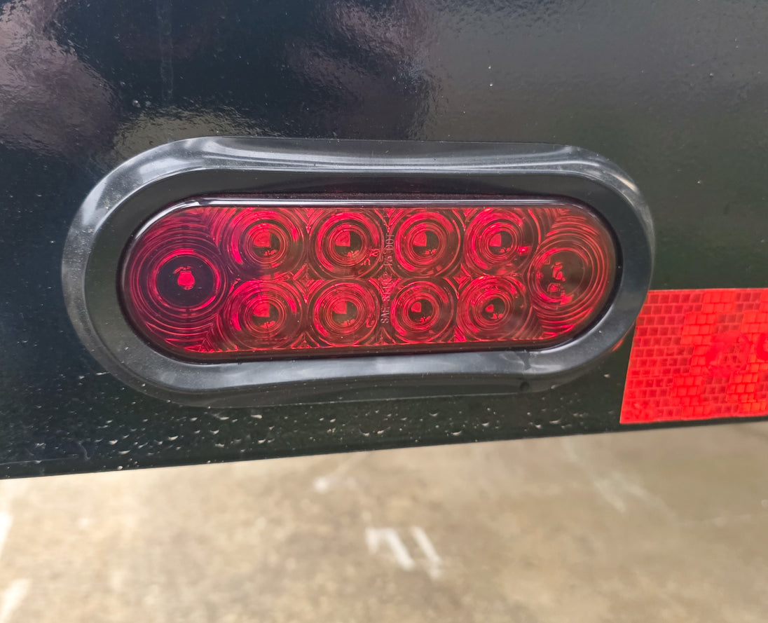 8.5x20 I-Beam Deckover Trailer (2) 7K Axles Stand-Up Ramps 14K GVWR LED Brake Light 