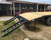 8.5x20 I-Beam Deckover Trailer (2) 7K Axles Stand-Up Ramps 14K GVWR Right Rea Ramps Down